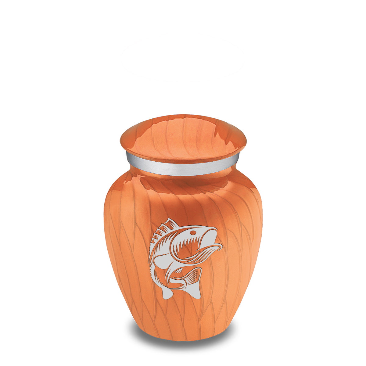 Keepsake Embrace Pearl Orange Fishing Cremation Urn