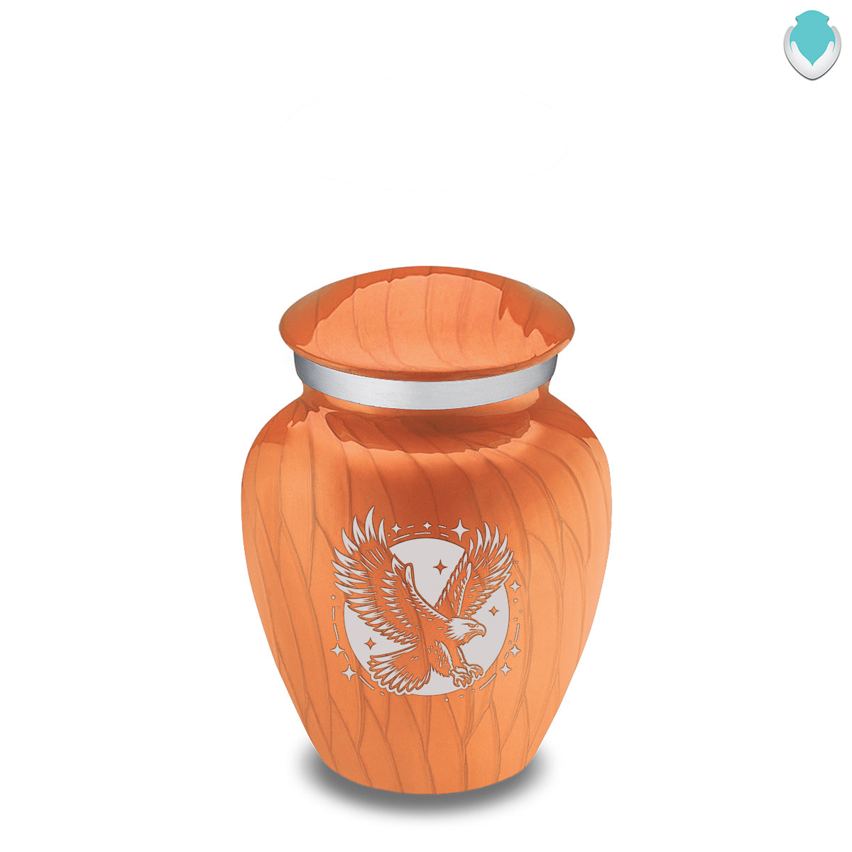Keepsake Embrace Pearl Orange Flying Eagle Cremation Urn