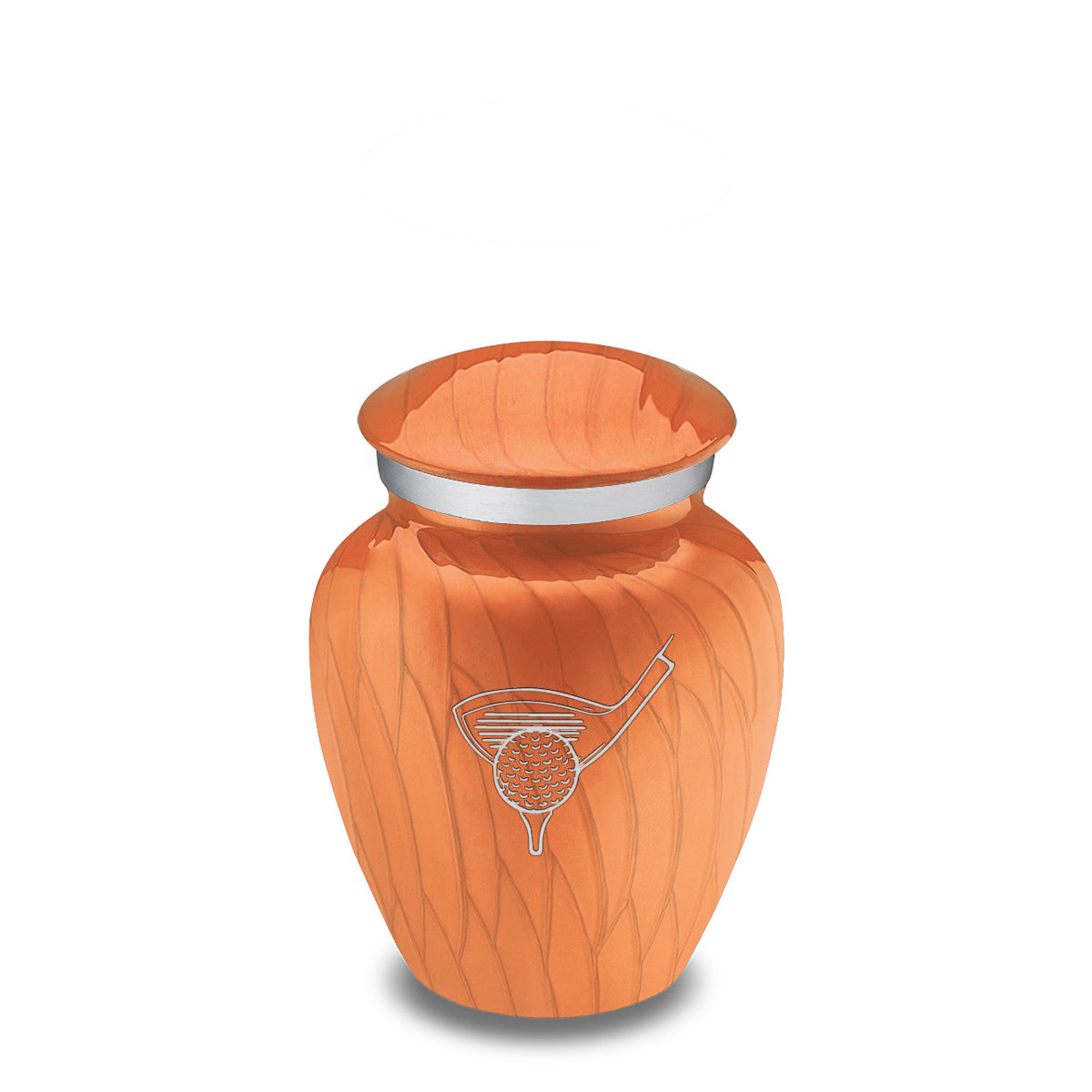 Keepsake Embrace Pearl Orange Golf Cremation Urn