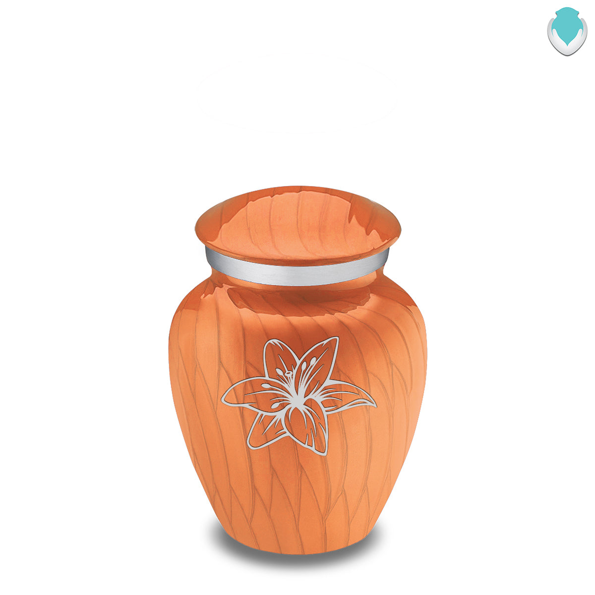 Keepsake Embrace Pearl Orange Lily Cremation Urn