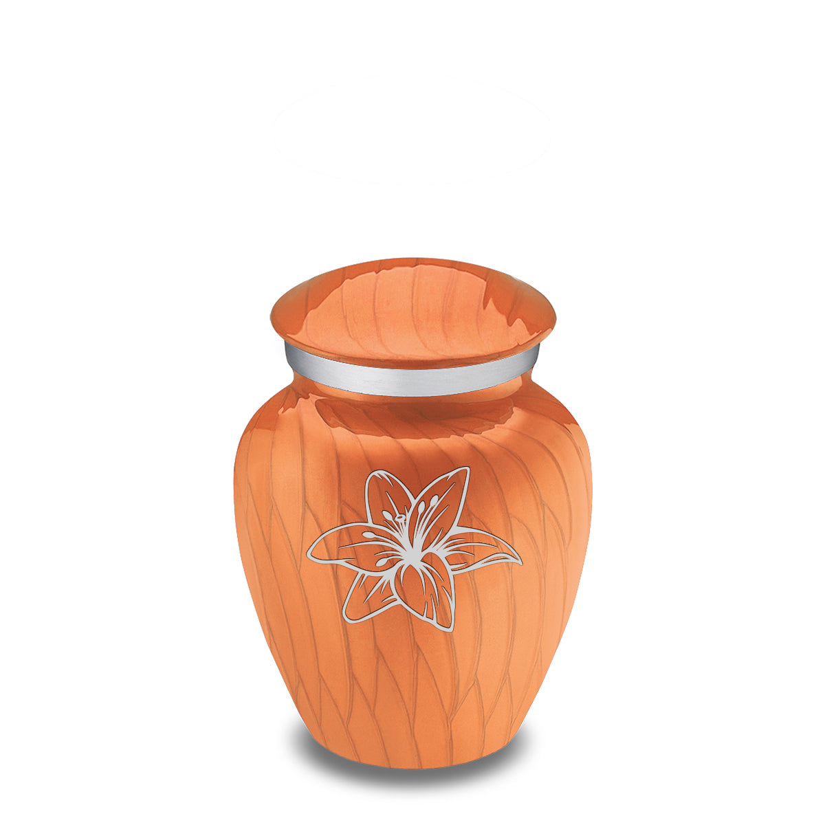 Keepsake Embrace Pearl Orange Lily Cremation Urn