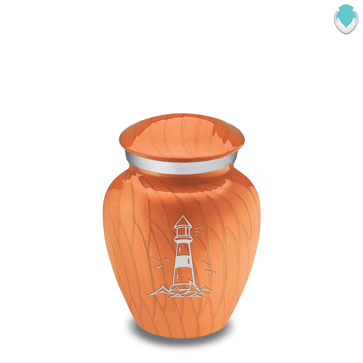 Keepsake Embrace Pearl Orange Lighthouse Cremation Urn