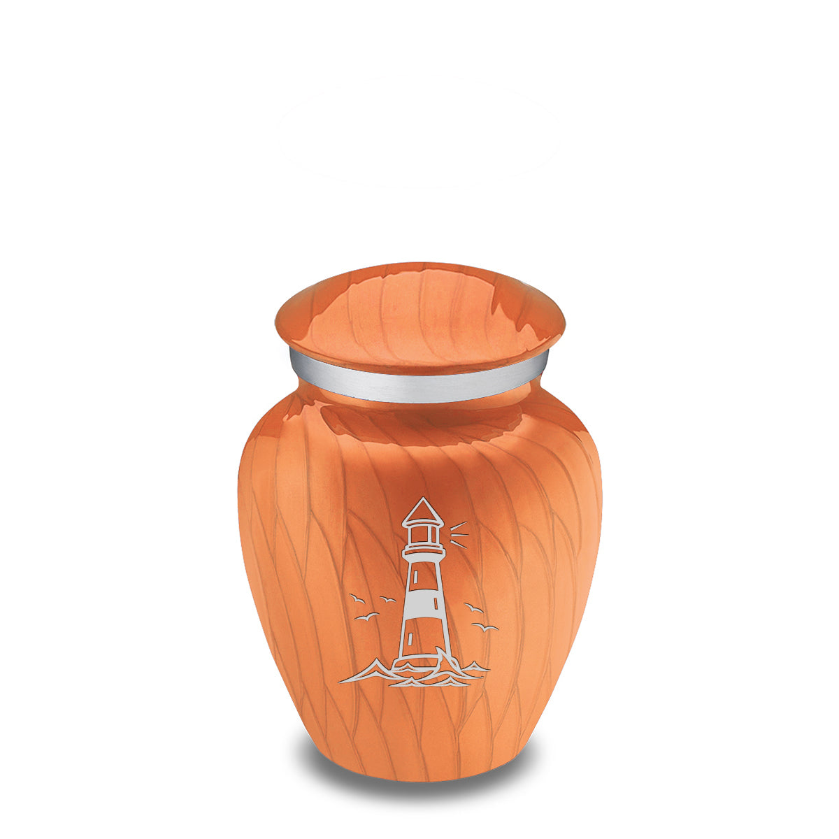 Keepsake Embrace Pearl Orange Lighthouse Cremation Urn
