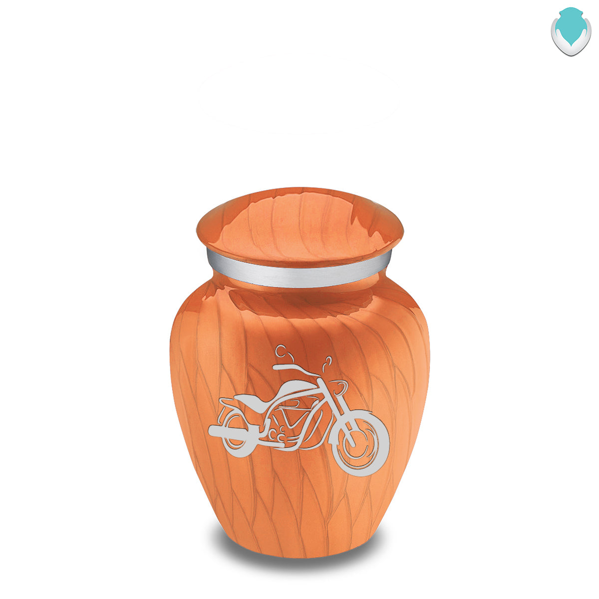 Keepsake Embrace Pearl Orange Motorcycle Cremation Urn