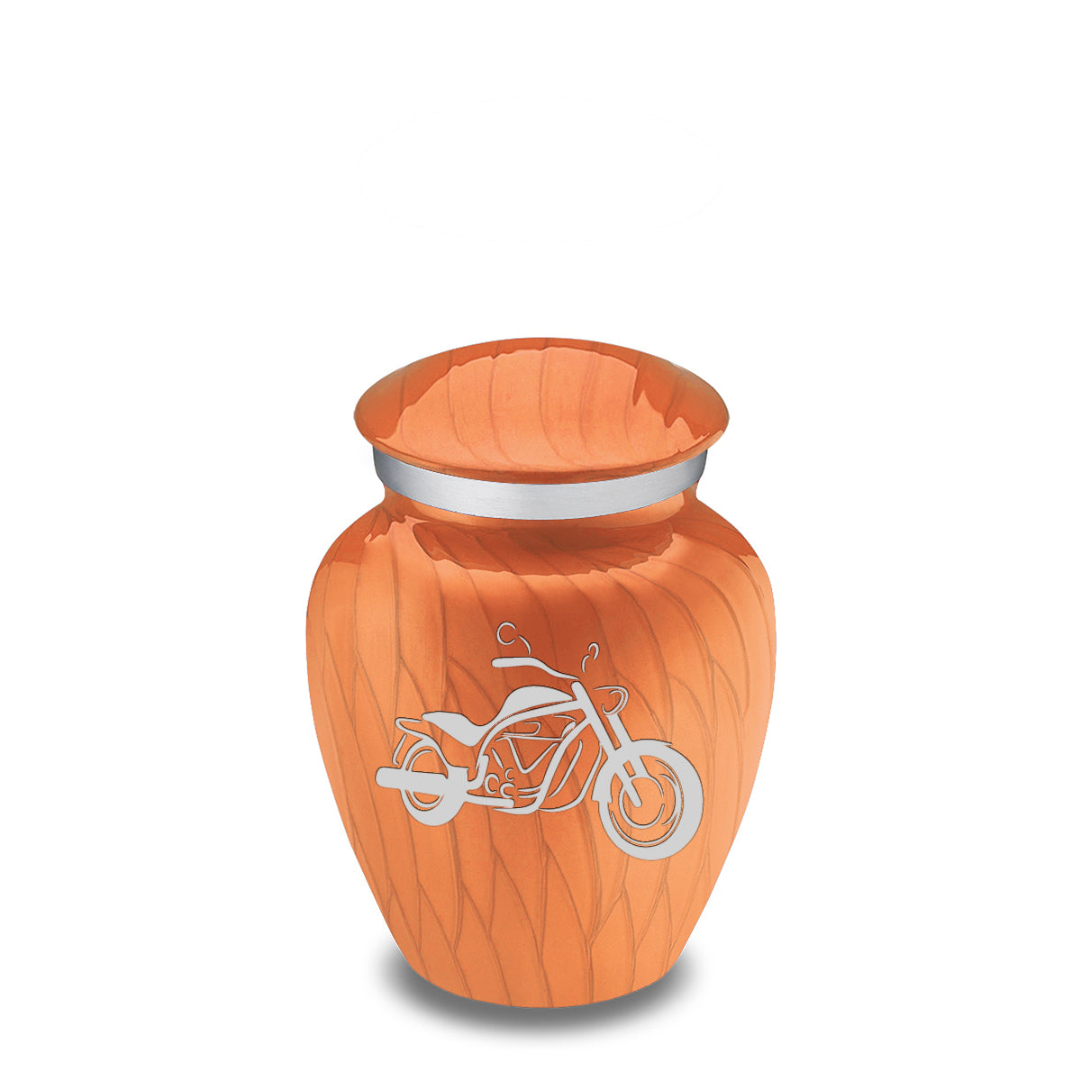 Keepsake Embrace Pearl Orange Motorcycle Cremation Urn