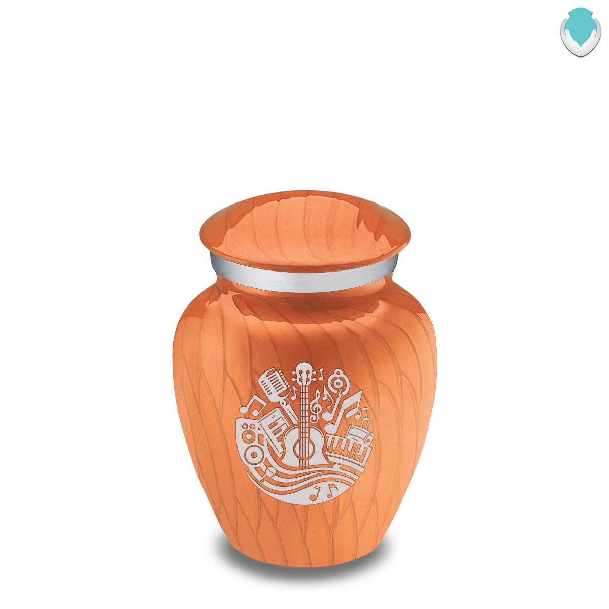 Keepsake Embrace Pearl Orange Music Cremation Urn