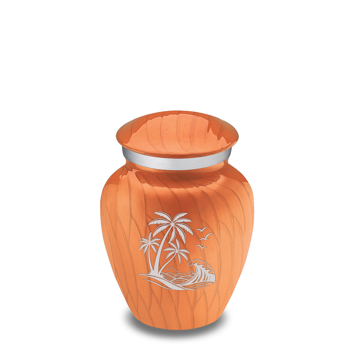 Keepsake Embrace Pearl Orange Palm Beach Cremation Urn