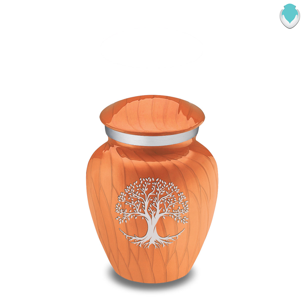 Keepsake Embrace Pearl Orange Tree of Life Cremation Urn