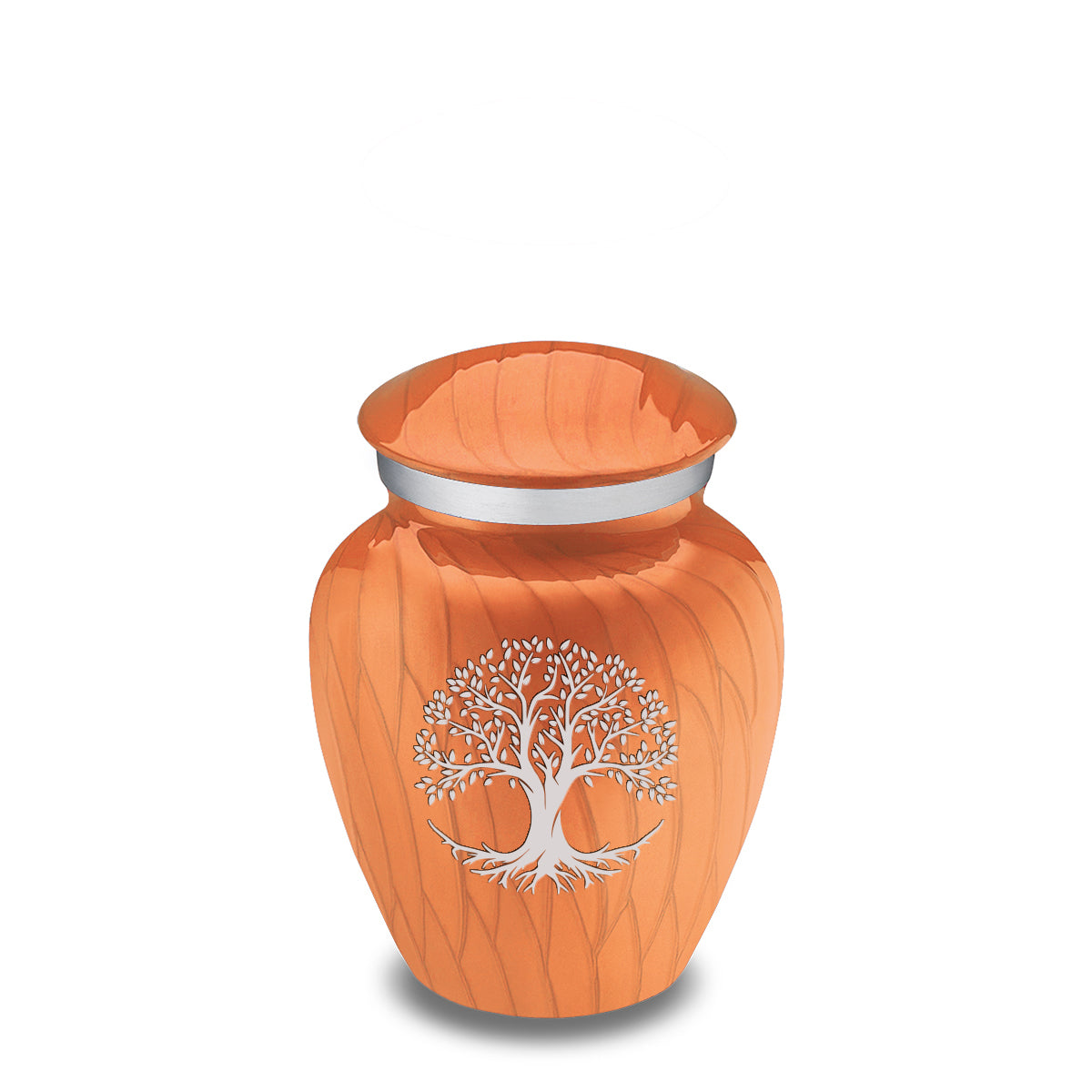 Keepsake Embrace Pearl Orange Tree of Life Cremation Urn