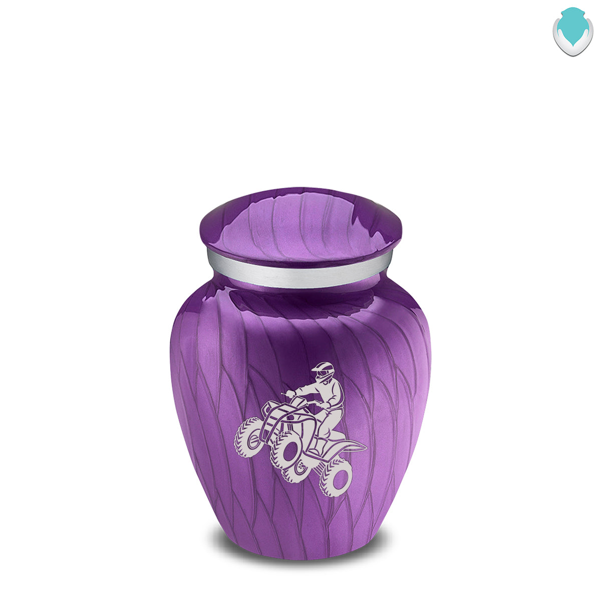 Keepsake Embrace Pearl Purple ATV Cremation Urn