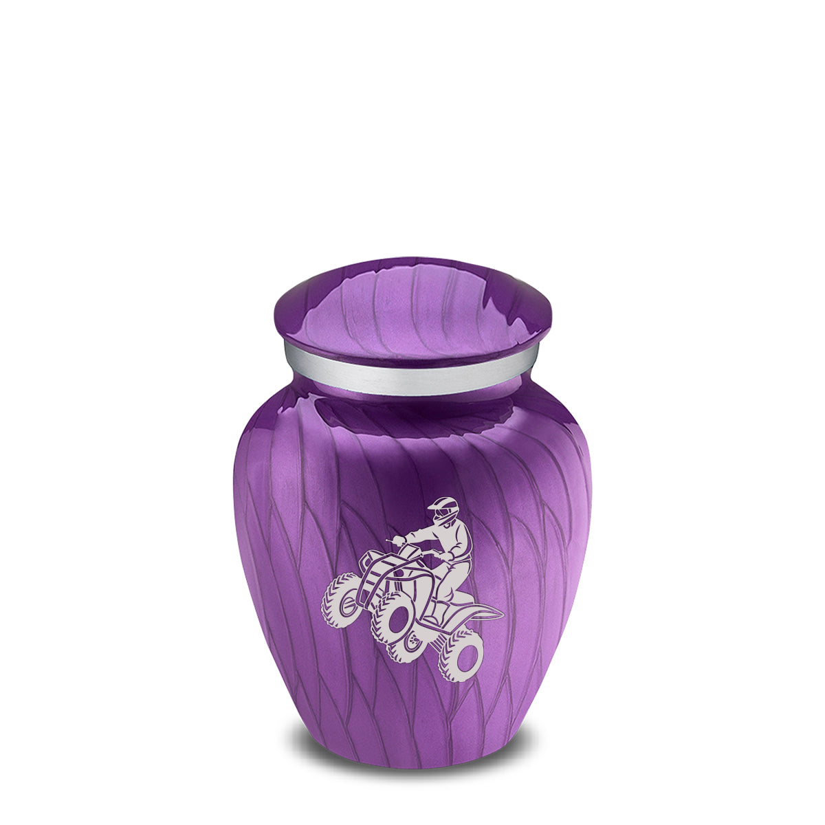 Keepsake Embrace Pearl Purple ATV Cremation Urn