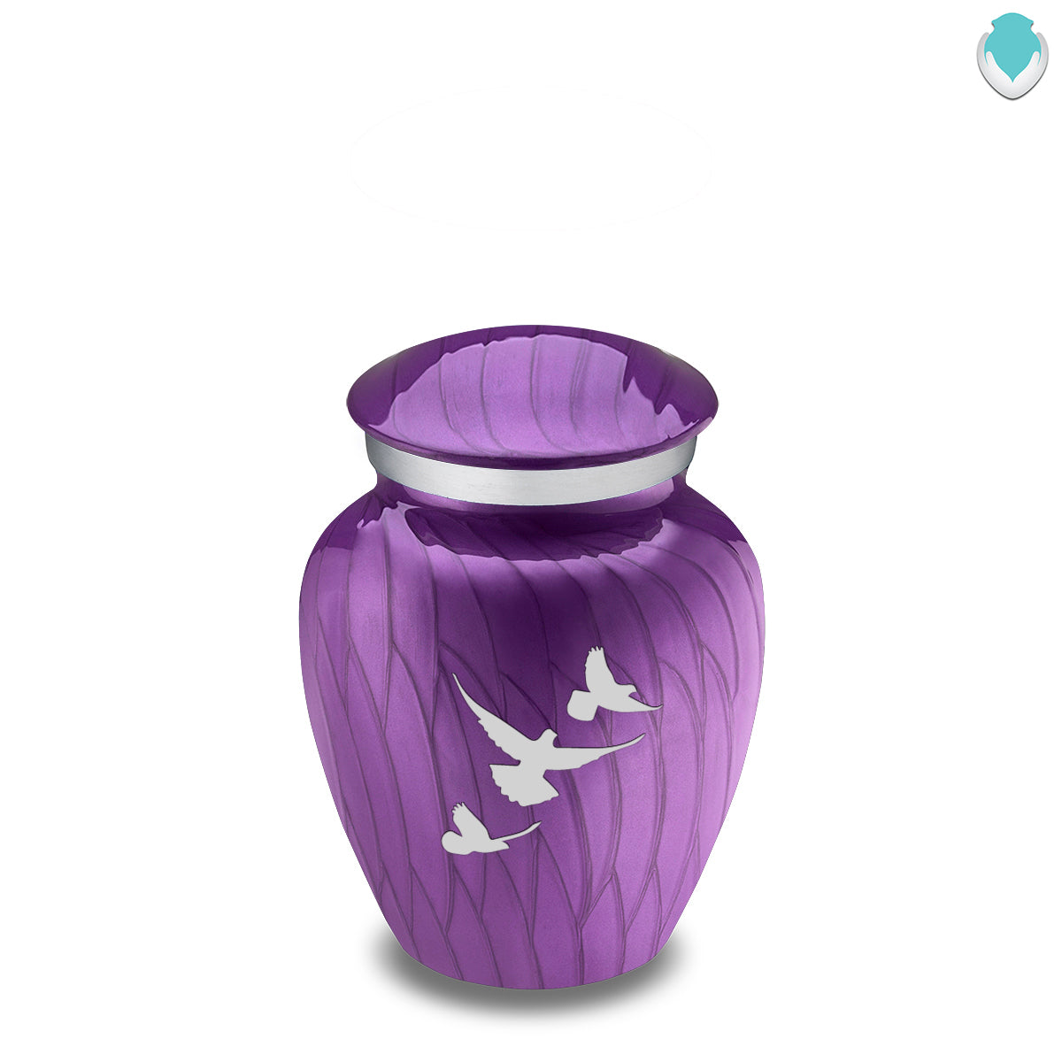Keepsake Embrace Pearl Purple Doves Cremation Urn