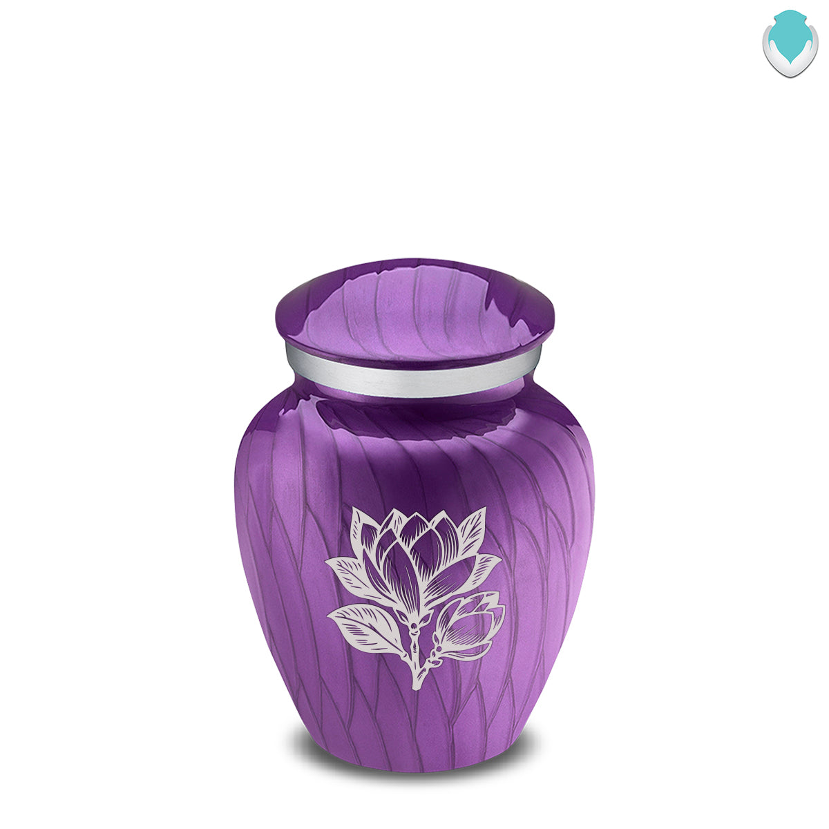 Keepsake Embrace Pearl Purple Magnolia Flower Cremation Urn