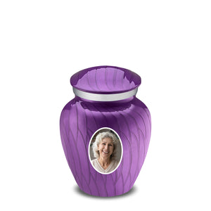 Keepsake Embrace Pearl Purple Portrait Cremation Urn