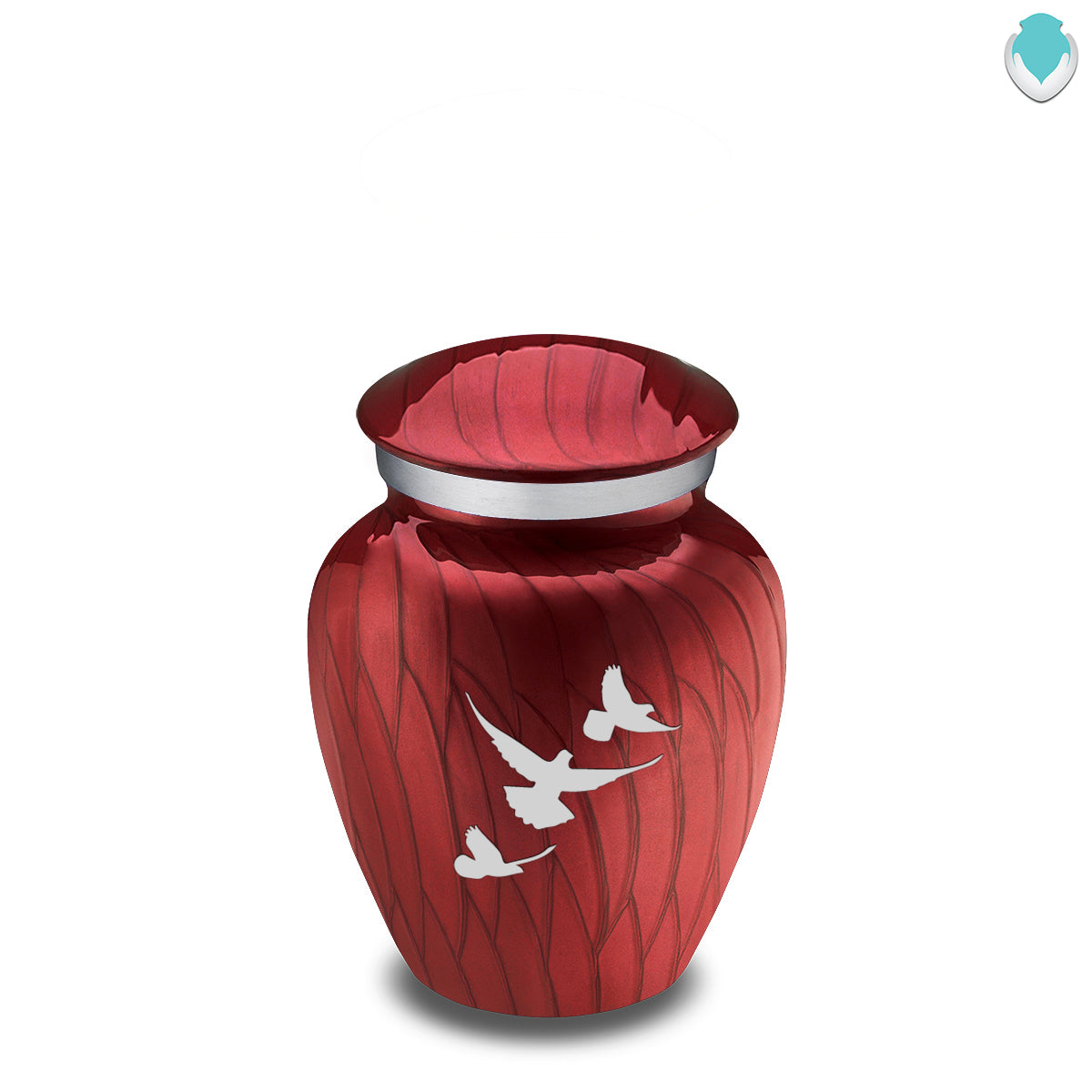 Keepsake Embrace Pearl Candy Red Doves Cremation Urn