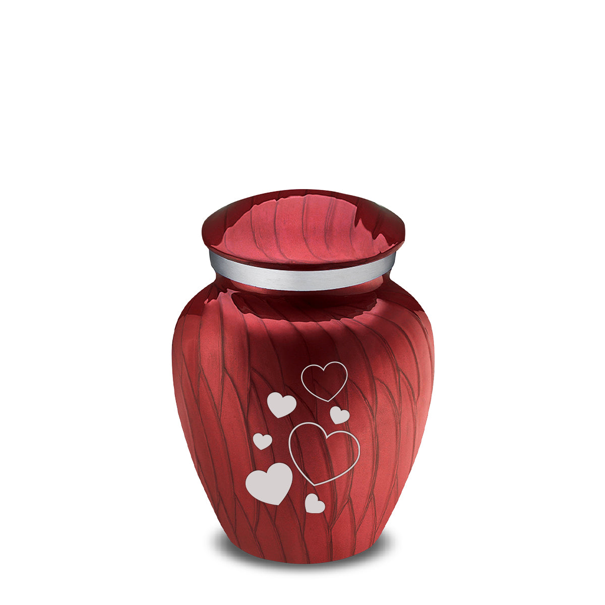 Keepsake Embrace Pearl Candy Red Floating Heart Cremation Urn