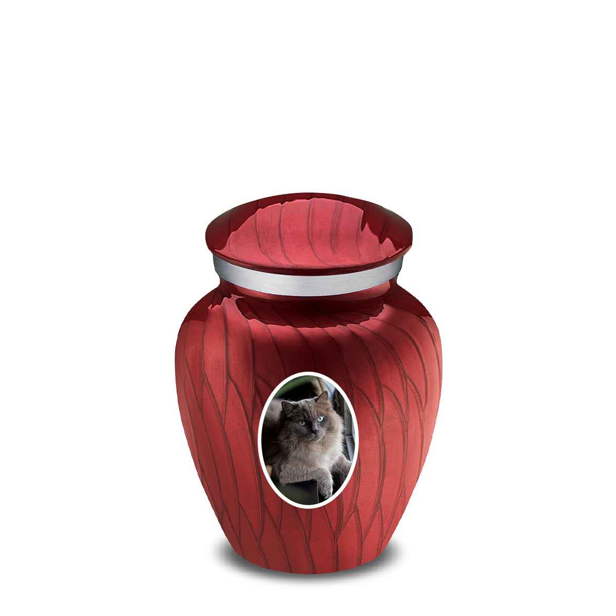 Keepsake Pet Embrace Pearl Candy Red Portrait Cremation Urn