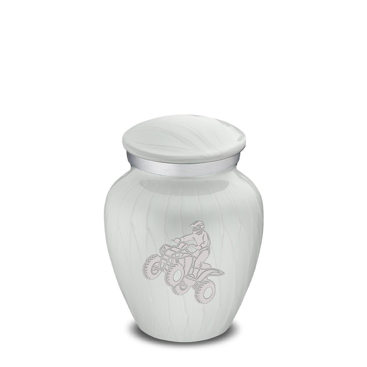 Keepsake Embrace Pearl White ATV Cremation Urn