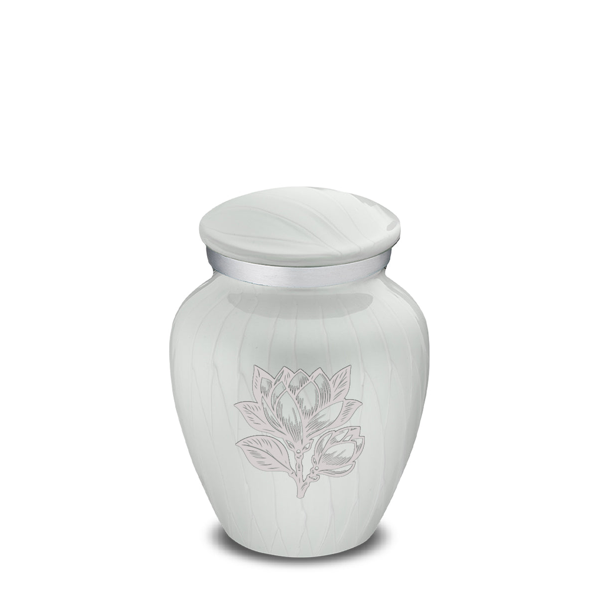Keepsake Embrace Pearl White Magnolia Flower Cremation Urn