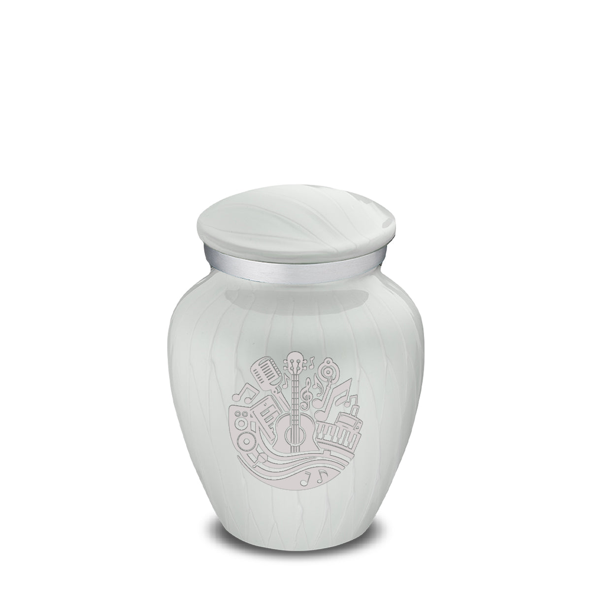 Keepsake Embrace Pearl White Music Cremation Urn