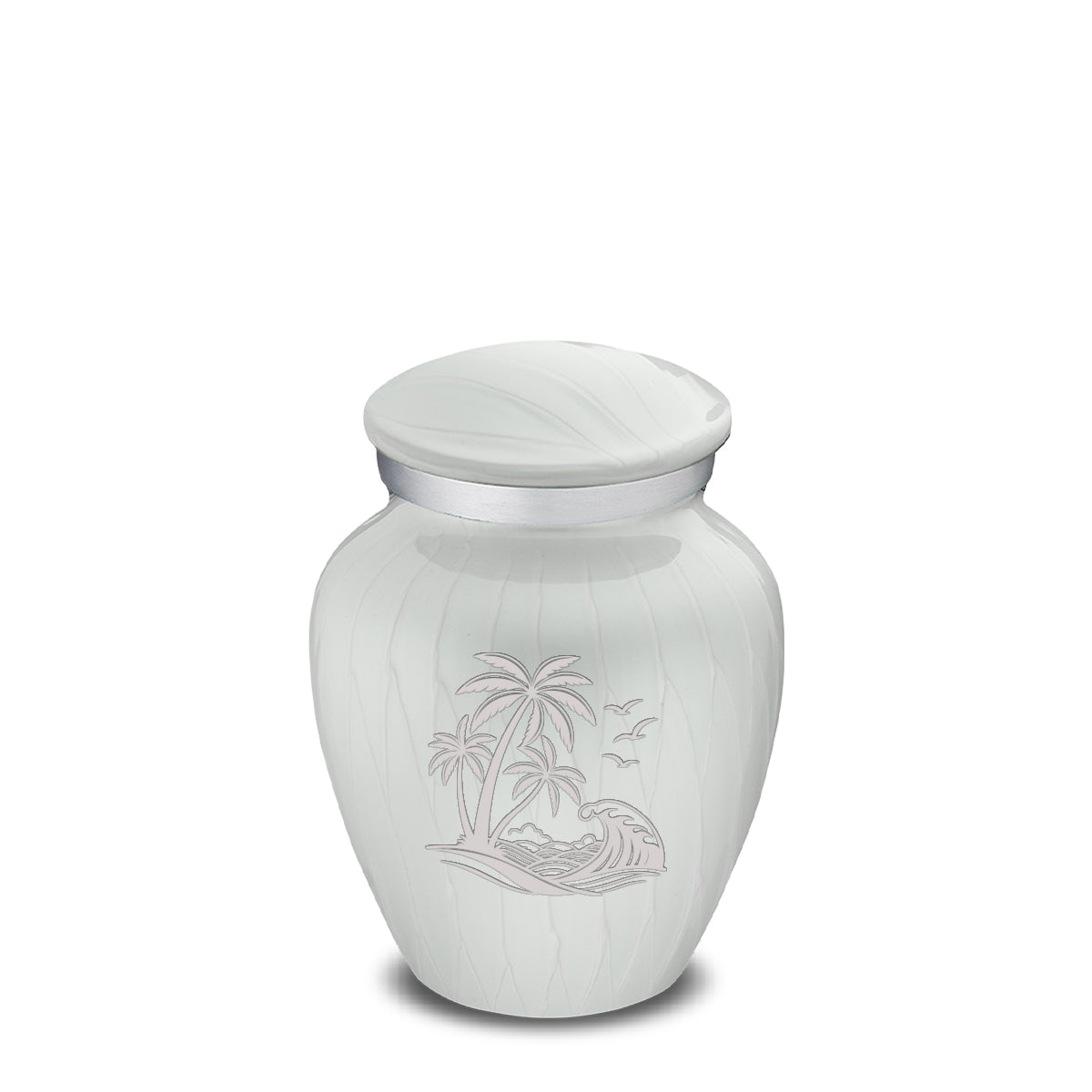 Keepsake Embrace Pearl White Palm Beach Cremation Urn
