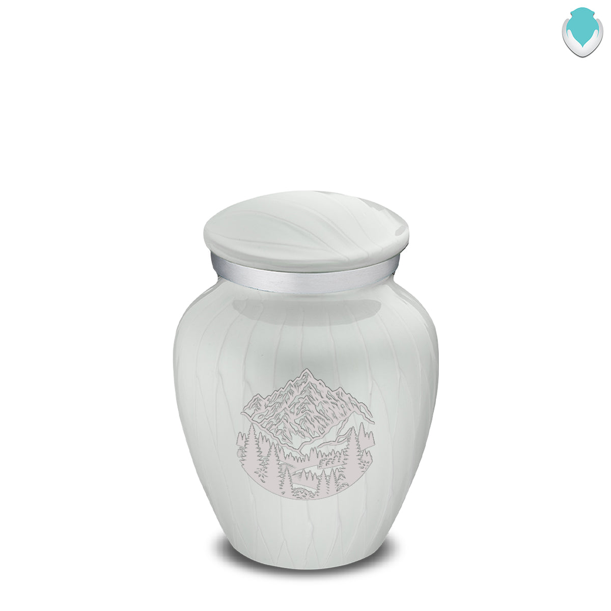 Keepsake Embrace Pearl White Rocky Mountains Cremation Urn