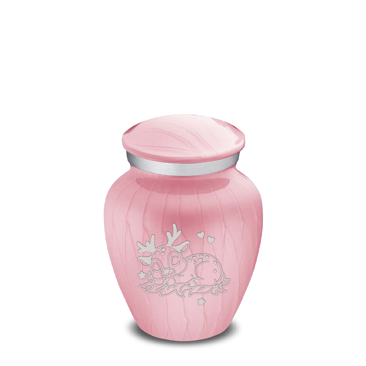 Keepsake Embrace Pearl Pink Baby Deer Cremation Urn