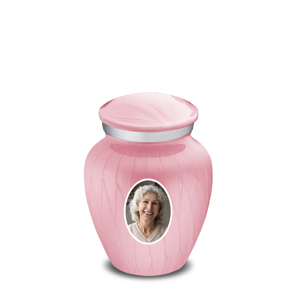 Keepsake Embrace Pearl Pink Portrait Cremation Urn