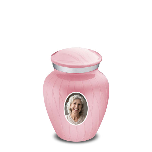 Keepsake Embrace Pearl Light Pink Portrait Cremation Urn