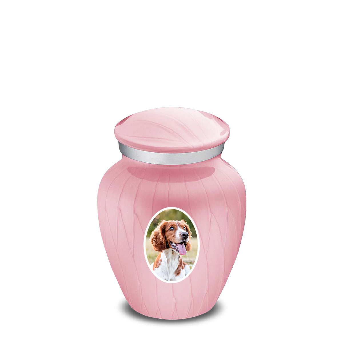 Keepsake Pet Embrace Pearl Pink Portrait Cremation Urn