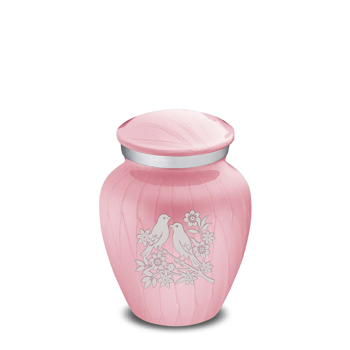 Keepsake Embrace Pearl Pink Songbirds Cremation Urn