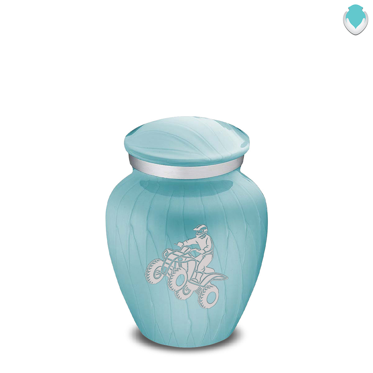 Keepsake Embrace Pearl Light Blue ATV Cremation Urn