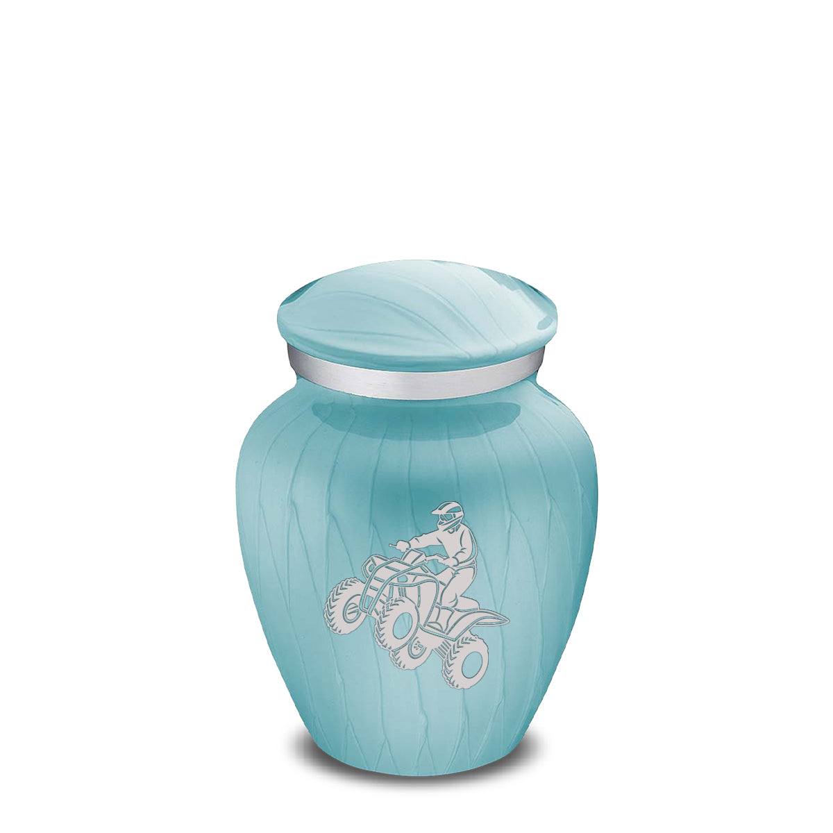 Keepsake Embrace Pearl Light Blue ATV Cremation Urn