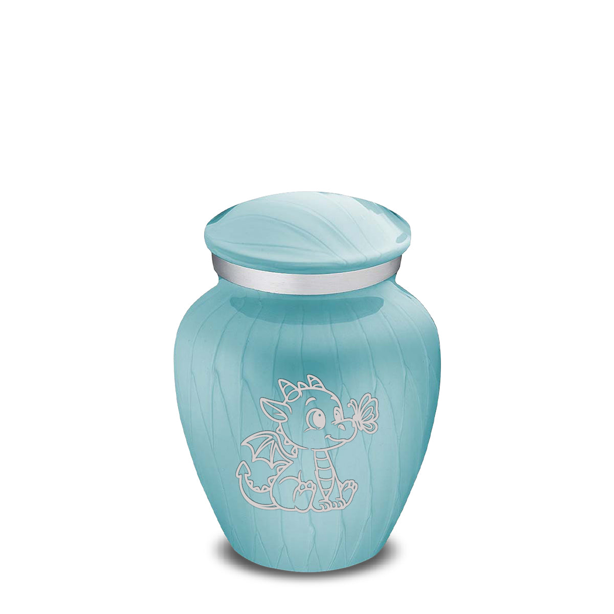 Keepsake Embrace Pearl Light Blue Baby Dragon Cremation Urn
