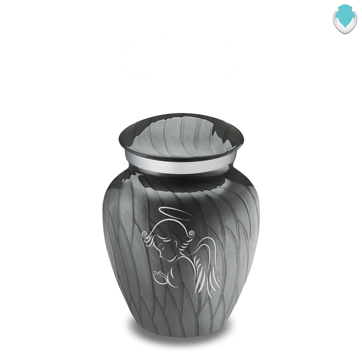Keepsake Embrace Pearl Silver Angel Cremation Urn