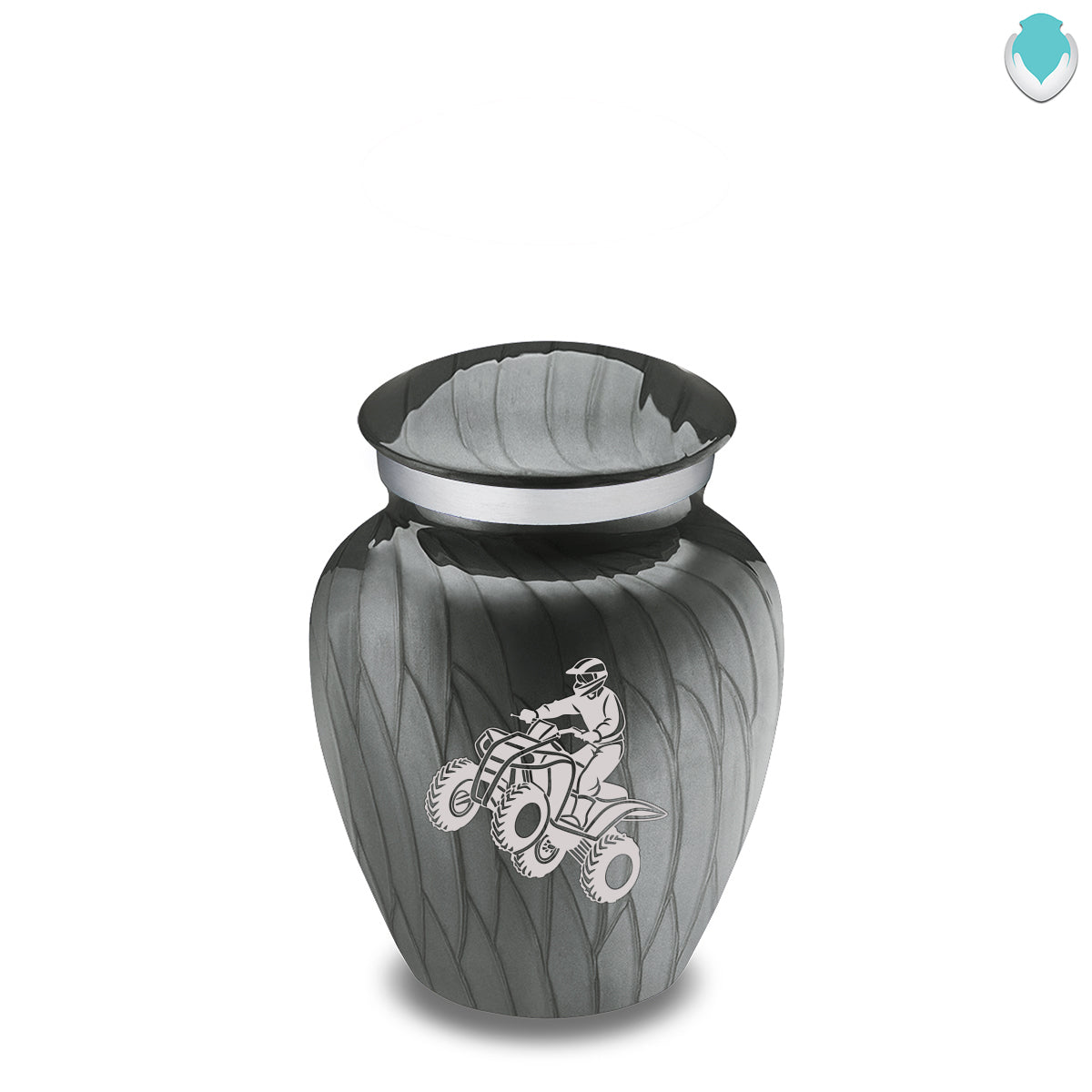 Keepsake Embrace Pearl Silver ATV Cremation Urn