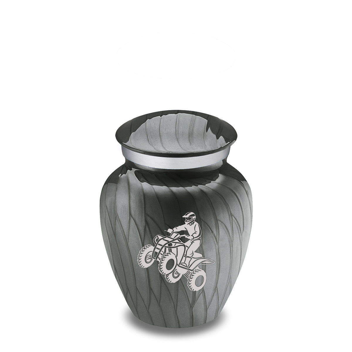 Keepsake Embrace Pearl Silver ATV Cremation Urn