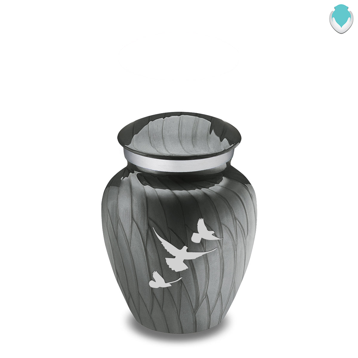 Keepsake Embrace Pearl Silver Doves Cremation Urn