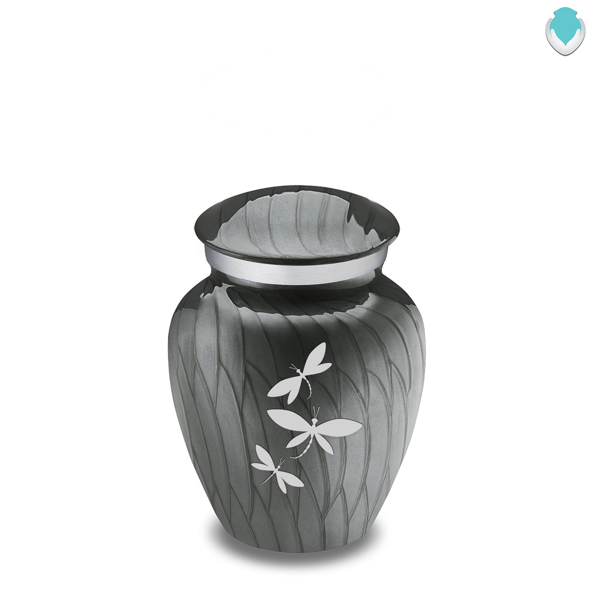 Keepsake Embrace Pearl Silver Dragonflies Cremation Urn