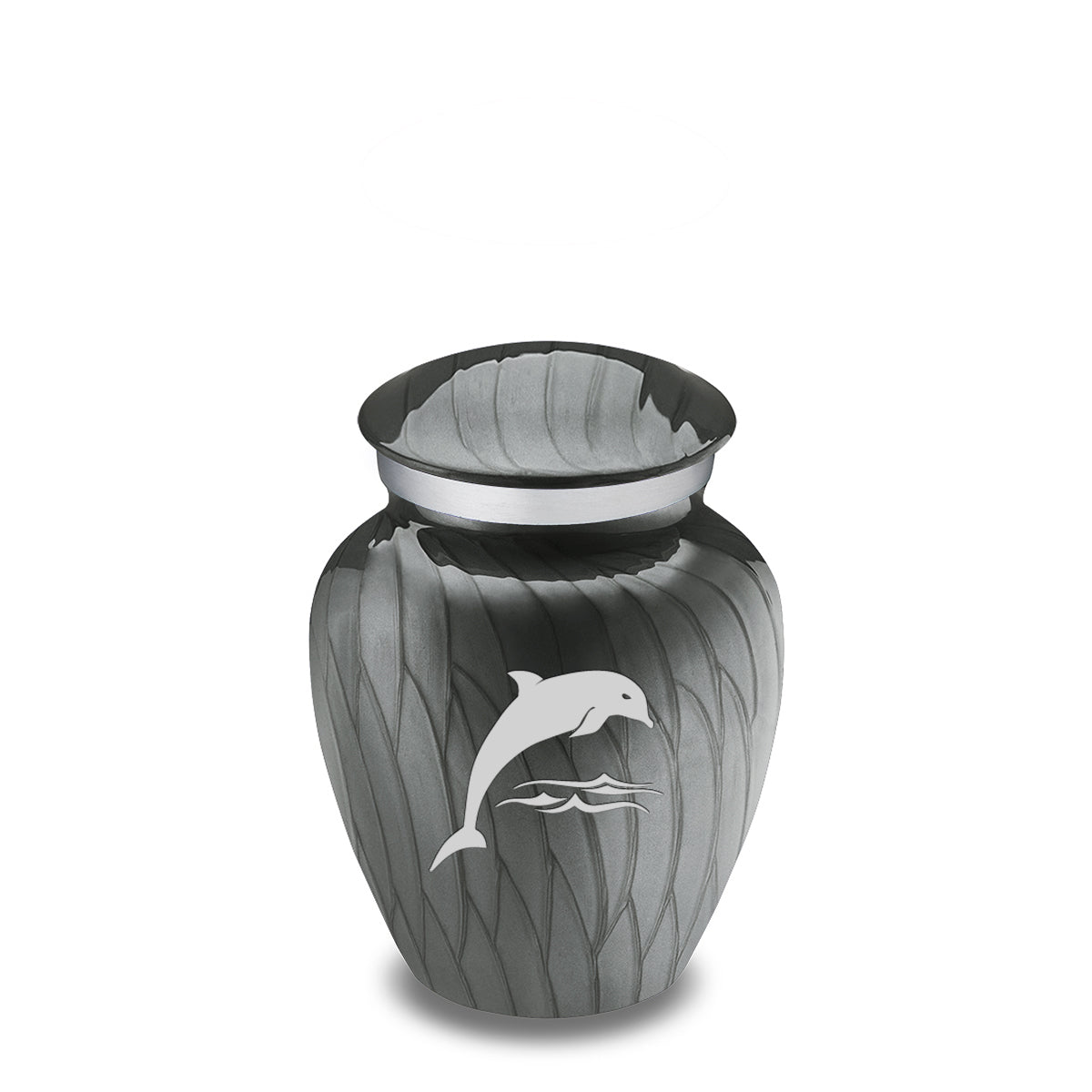 Keepsake Embrace Pearl Silver Dolphin Cremation Urn