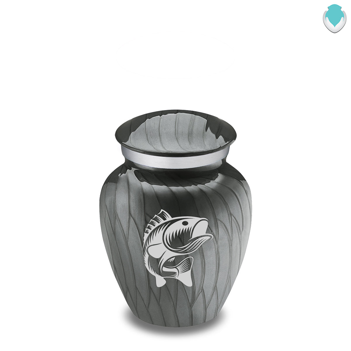Keepsake Embrace Pearl Silver Fishing Cremation Urn