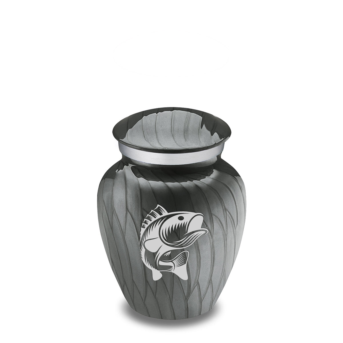 Keepsake Embrace Pearl Silver Fishing Cremation Urn