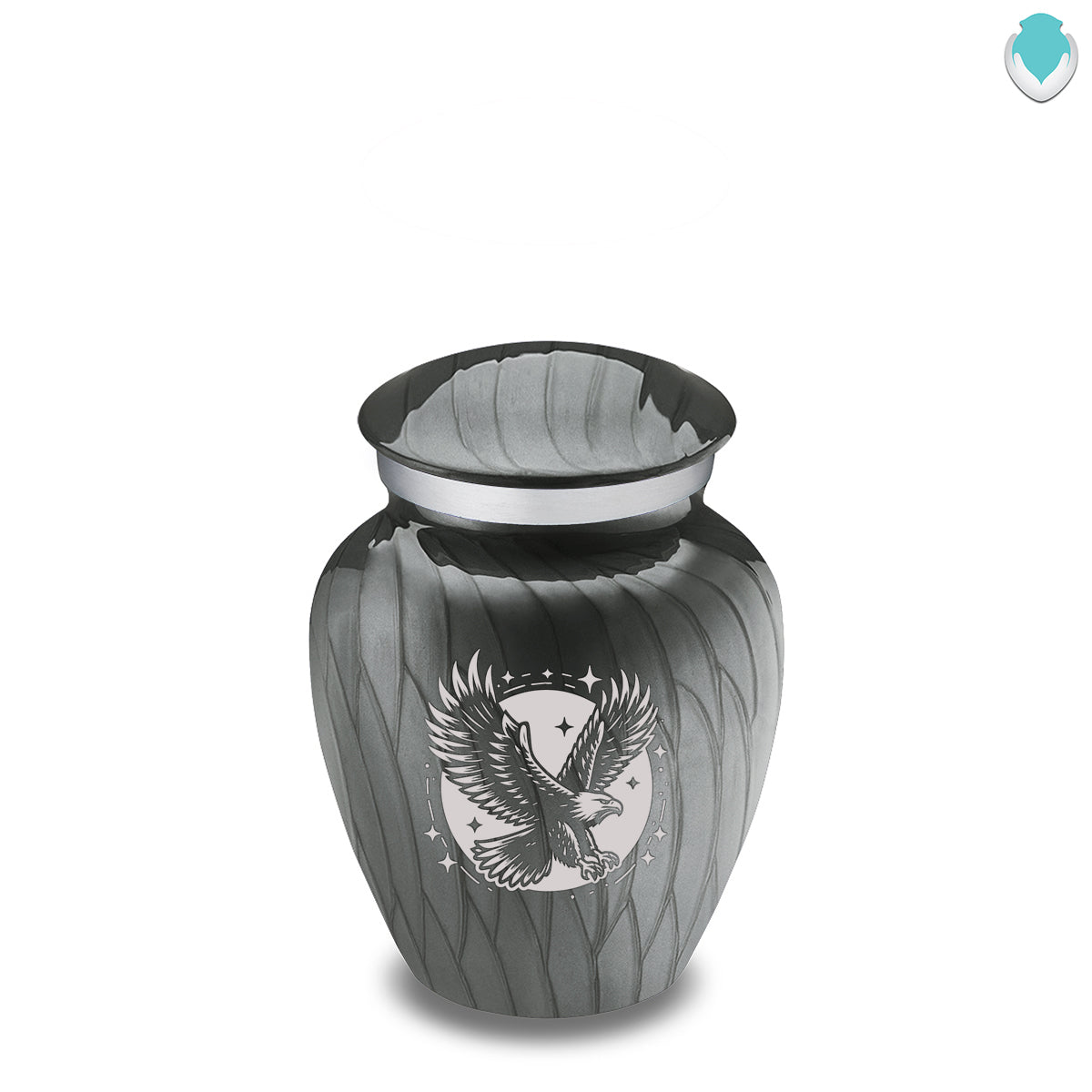 Keepsake Embrace Pearl Silver Flying Eagle Cremation Urn