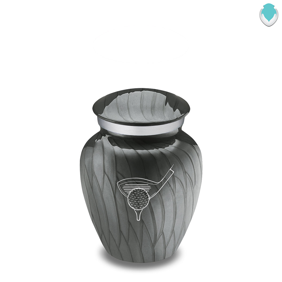 Keepsake Embrace Pearl Silver Golf Cremation Urn