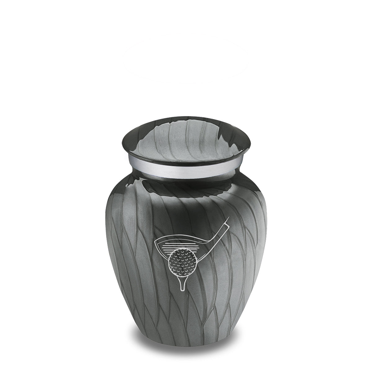 Keepsake Embrace Pearl Silver Golf Cremation Urn
