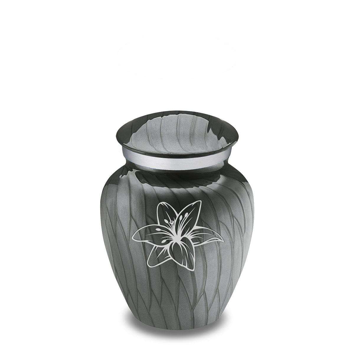 Keepsake Embrace Pearl Silver Lily Cremation Urn