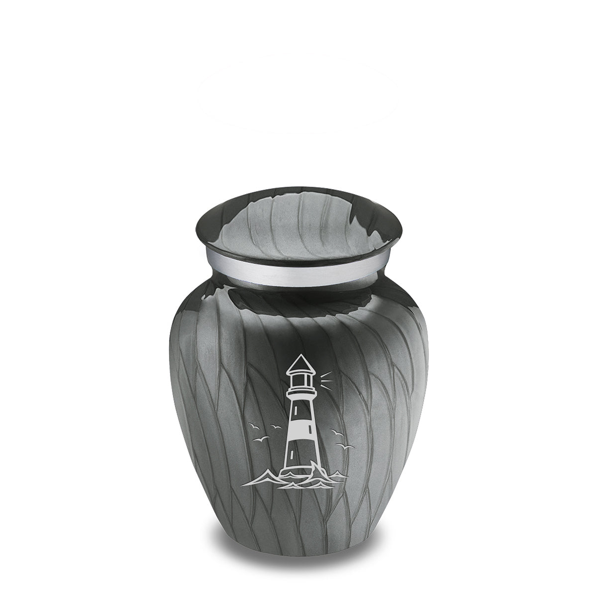 Keepsake Embrace Pearl Silver Lighthouse Cremation Urn