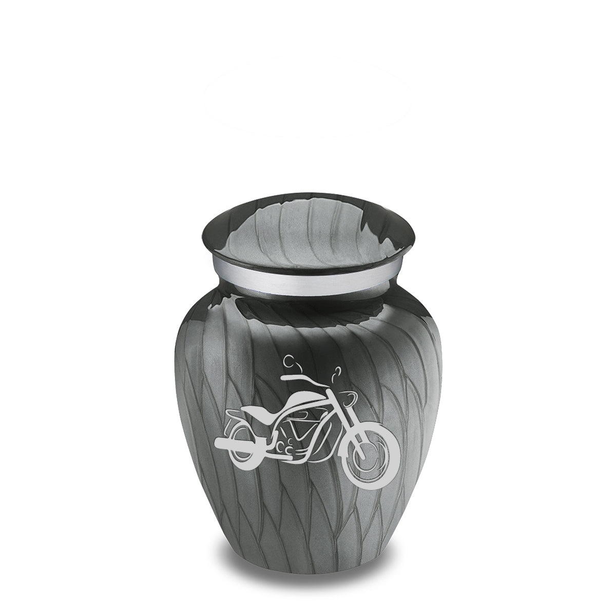Keepsake Embrace Pearl Silver Motorcycle Cremation Urn