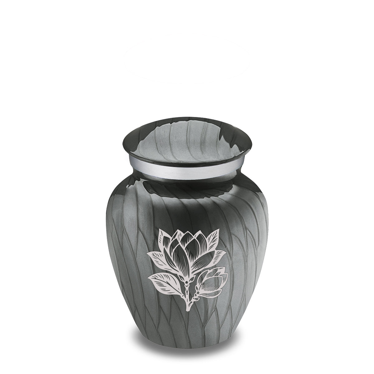 Keepsake Embrace Pearl Silver Magnolia Flower Cremation Urn