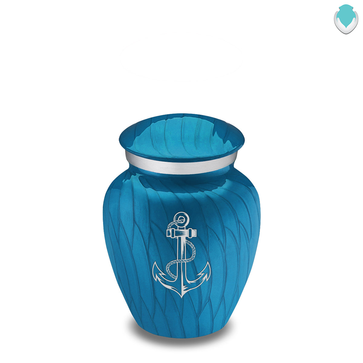 Keepsake Embrace Pearl Racing Blue Anchor Cremation Urn